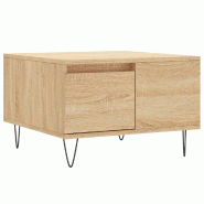 VidaXL Table basse chêne sonoma 55x55x36,5 cm bois d'ingénierie Modèle Flex Panorama Nova - 830759