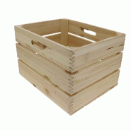 Caisse bois naturel L36xP44xH30cm