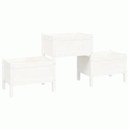 Helloshop26 - Jardinière bac lit surélevé plantes fleurs terrasse jardin 178,5 x 44 x 75 cm bois massif de pin blanc 02_0037465 - 3000214249797 Helloshop26 - Jardinière bac lit surélevé plantes fleurs terrasse jardin 178,5 x 44 x 75 cm bois massif de pin blanc 02_0037465 - 3000214249797
