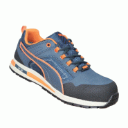 Puma Crosstwist Low S3 HRO SRC blau/orange Sicherheitschuhe Arbeitsschuhe Bauschuhe hoch-Größe-42 EU - 42 multicolore cuir 54856