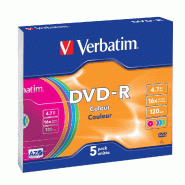Verbatim DVD-R Colour 4,7 Go 5 pièce(s)_0
