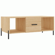 VidaXL Table basse chêne sonoma 102x50x40 cm bois d'ingénierie Modèle Aero Stella - 829311
