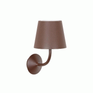 Zafferano Poldina Applique 230V en Aluminium Couleur Corten, Design Moderne avec Diffuseur en Polycarbonate, Culot E27 pour Usage Intérieur et Extér