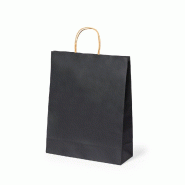 50x Sac en papier finition noire 25 x 31 x 11 cm - 5601316777119