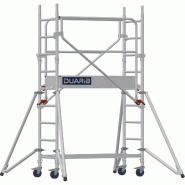 Échafaudage roulant aluminium DOCKER Mini - Hauteur de travail : 3,30 m - DUARIB - 7014011 Échafaudage roulant aluminium DOCKER Mini - Hauteur de travail : 3,30 m - DUARIB - 7014011