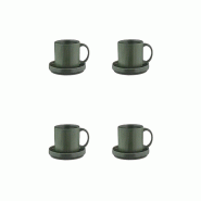 Bjorn Tasse SCANDI 15cl et soucoupe Ø12cm - 8 pièces - Olive - vert 3701488309445