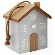 Bloc-porte en MDF Maison 12 x 8.5 x 13 cm gris Sil - gris 3700866350055 Bloc-porte en MDF Maison 12 x 8.5 x 13 cm gris Sil - gris 3700866350055