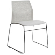 Chaise de réunion & visiteur Pixel - Piètement Filo chrome - polypropylène - Blanc Chaise de réunion & visiteur Pixel - Piètement Filo chrome - polypropylène - Blanc