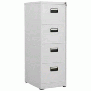 Décoshop26 - Caissons à tiroirs meuble de bureau armoire à dossiers 4 tiroirs 46 x 62 x 133 cm acier gris clair DEC024536 - gris 3000254758143 Décoshop26 - Caissons à tiroirs meuble de bureau armoire à dossiers 4 tiroirs 46 x 62 x 133 cm acier gris clair DEC024536 - gris 3000254758143