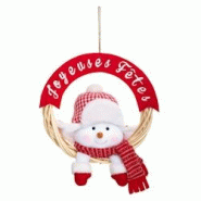 Feeric Christmas Couronne de Noël Joyeuses Fêtes et sa peluche D 33 cm - rouge 3560239556114 Feeric Christmas Couronne de Noël Joyeuses Fêtes et sa peluche D 33 cm - rouge 3560239556114