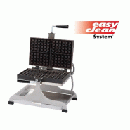 Gaufrier tournant petit modèle - Châssis inox - Fers en fonte d'acier alimentaire - 1800W - 4x6 Bruxelles Gaufrier tournant petit modèle - Châssis inox - Fers en fonte d'acier alimentaire - 1800W - 4x6 Bruxelles