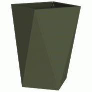 Helloshop26 - Bac à plantes rectangulaire moderne extérieur 50 x 50 x 75 cm design chic en acier vert olive 02_0053040 - vert acier 3000237725599