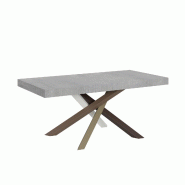 Itamoby Table Extensible 90X180/440 Cm Volantis Cemento Structure 4/C - gris VE180TAV4C440-CM
