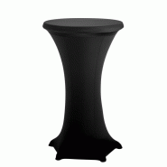 Jeu de housse pour table bistrot haute ronde (Ø)700 mm, noire
