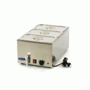 Maxima Bain Marie - avec robinet - incl 3 x 1/3 GN set - électrique – 33.8 × 54 × 24.8 cm – 1200 W - AKS-09300011