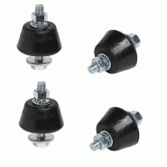 Plots Anti-Vibratile Cylindrique et conique Ø8 (Sachet de 4) - conique
