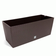 Prosperplast - Jardinière Rato 30 litres avec arrosage, chocolat, 60x25x24 cm - marron plastique ZA699