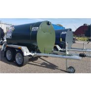 Remorque mobile de transport gasoil - citerne 1000L GNR - cuve 200L en inox pour AdBlue avec système de pompage 12V