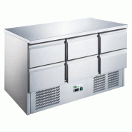 Saladette 368 l 6 tiroirs gn 1/1 int/ext inox AFI