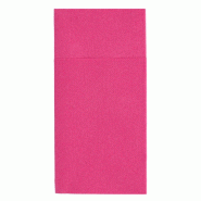 Serviette-étui pour couverts intissé fuchsia 40x40cm - par 700