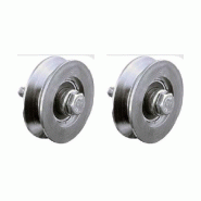 Set of 2 - 120mm V Groove wheel with 1 ball bearing - Set of 2 Set of 2 - 120mm V Groove wheel with 1 ball bearing - Set of 2