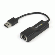 StarTech.Com Adaptateur réseau USB 2.0 vers Ethernet - 10/100 Mb/s - Convertisseur USB vers RJ45 - M/F