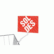 Support affichette articulé transparent avec pince 5x20cm - par 10