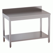 Vaiotec Table de travail TOPLINE / piètement et rehausse, 1500 x 600 mm - inox 10348
