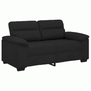VidaXL Canapé à 2 places noir 160x81x84 cm tissu Modèle Hivorane - 8721158692085