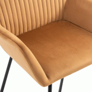 VidaXL Chaises à manger lot de 6 crème velours Modèle Équinoxe - 277014XL