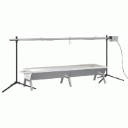 VidaXL Ensemble barbecue automatique et plateau en acier inoxydable - 3152096