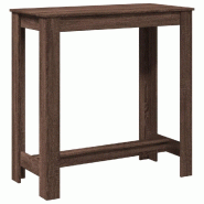 VidaXL Table de bar chêne marron 102x50x103,5 cm bois d'ingénierie Modèle Boréal Signature Pro - 854415