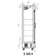 Vitrine verticale positive avec porte , pour chr, traiteurs, boulangeries, pâtisseries et chocolateries -s 360 v iarp_1