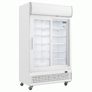 Armoire réfrigérée 2 portes vitrées coulissantes avec caisson lumin... - PGE581