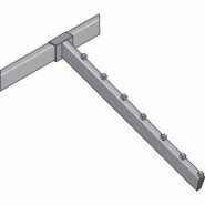 Bras incliné Queen Vogue Alias nickel brossé - barre de charge - Longueur 40cm - Acier