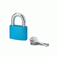 Cadenas à clé Bombe, alu, 50mm, anse acier cémenté, 3 clés - Serrurerie de Picardie - bleu 3150268281158 Cadenas à clé Bombe, alu, 50mm, anse acier cémenté, 3 clés - Serrurerie de Picardie - bleu 3150268281158