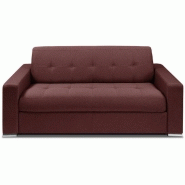 CANAPÉ CONVERTIBLE MARGARITA MATELAS MÉMORY  20CM EXPRESS  LATTES 140CM MICROFIBRE BORDEAUX