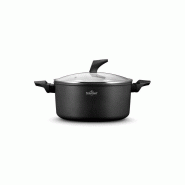 Casserole 20cm avec couvercle Tous feux dont induction Noir  SH-LC20B usage non-intensif Swiss Haus - 5407011643731_0