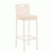 Décoshop26 - Tabouret de bar d'extérieur x1 en polyrotin aluminium plastique blanc 10_0002934 - blanc 3000251321852 Décoshop26 - Tabouret de bar d'extérieur x1 en polyrotin aluminium plastique blanc 10_0002934 - blanc 3000251321852