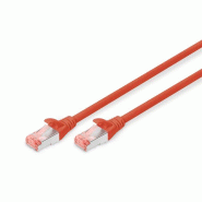 DIGITUS Câble de raccordement CAT 6 S/FTP, 3 m, rouge - rouge 4016032321910