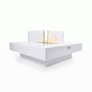 Divina Fire Cheminée au bioéthanol au sol pour intérieur et extérieur Panarea Blanc 70x70x35 - blanc 8055829980172 Divina Fire Cheminée au bioéthanol au sol pour intérieur et extérieur Panarea Blanc 70x70x35 - blanc 8055829980172