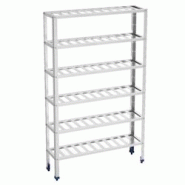 Étagère à vins en acier inoxydable à 6 niveaux - 100x300x1750 mm - 30220380 Eurast - 30220380 Étagère à vins en acier inoxydable à 6 niveaux - 100x300x1750 mm - 30220380 Eurast - 30220380