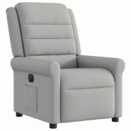 Fauteuil inclinable électrique gris nuage tissu Modèle Querdoria - 8721102962851