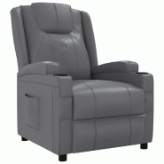 Fauteuil inclinable Gris Similicuir Modèle Hermonel - 340962