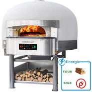 Four à pizza à bois rotatifs équipés avec un système électrique sous la sole - morello forni - ligne fmre