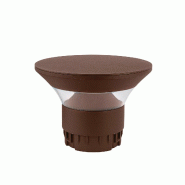 Gea Luce Ges2381 Borne Led Diffuse 360° Cct 3000K/4000K/5000K Ip65 En Aluminium Marron Traitement C4 - Gealuce - marron GES2381