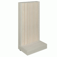 Gondole simple face Vertigo T03 MDF naturel et noyer clair 64x44x125cm