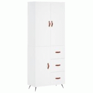 Helloshop26 - Buffet bahut commode armoire meuble de rangement organisateur cuisine salle de séjour salon haut 69,5 x 34 x 180 cm 02_0032705 - 300021