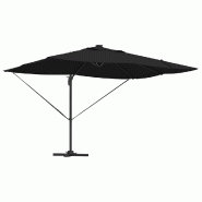 Helloshop26 - Parasol déporté moderne inclinable extérieur jardin 352 x 251 x 265 cm en polyester noir 02_0058703 - noir aluminium 3000240729256