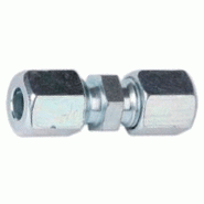 Jonction double droite filetée équipée d'écrou et bague - 8 , 8 , 12 , 14 , 14